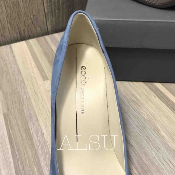 ECCO women’s heels Shape 75 Block Retro Blue Suede - Picture 7 of 8